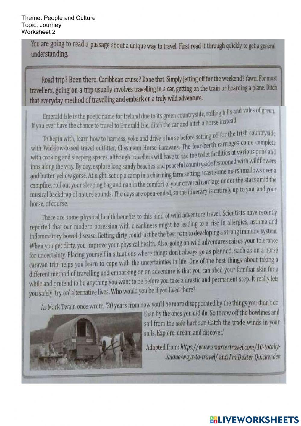 Unique Way to travel