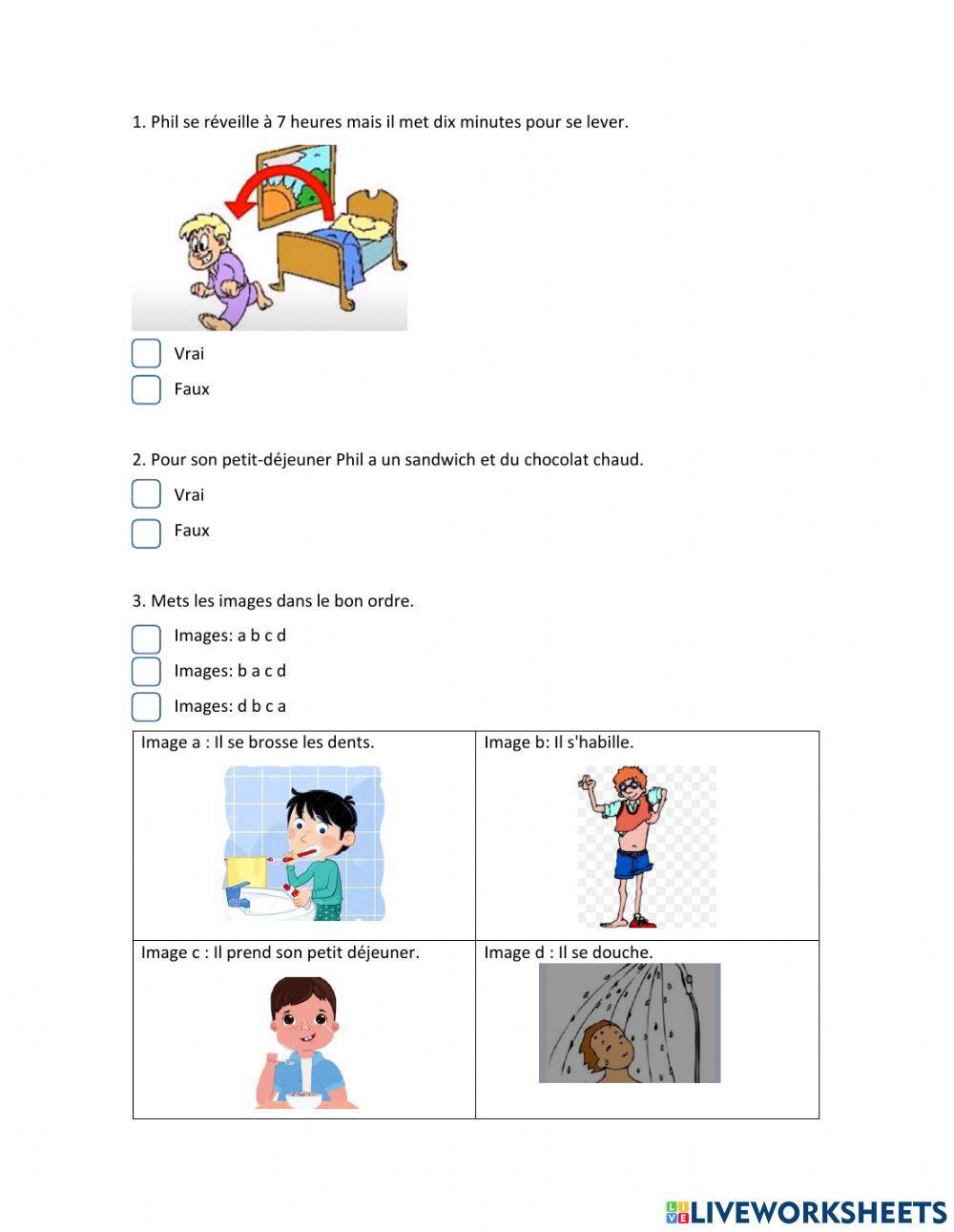 L'heure et la routine