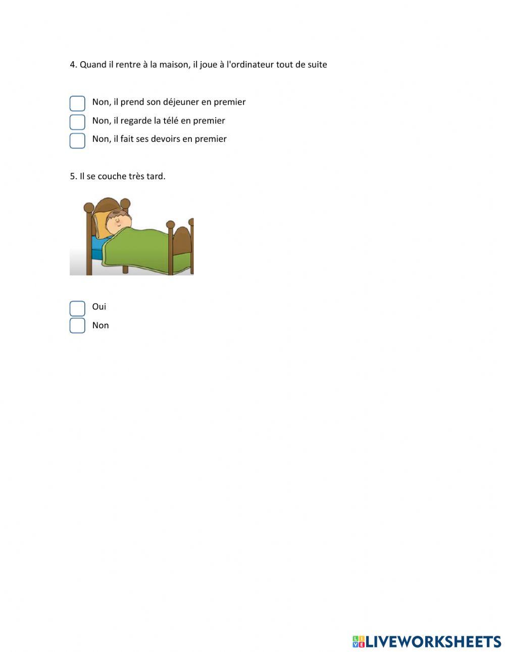 L'heure et la routine