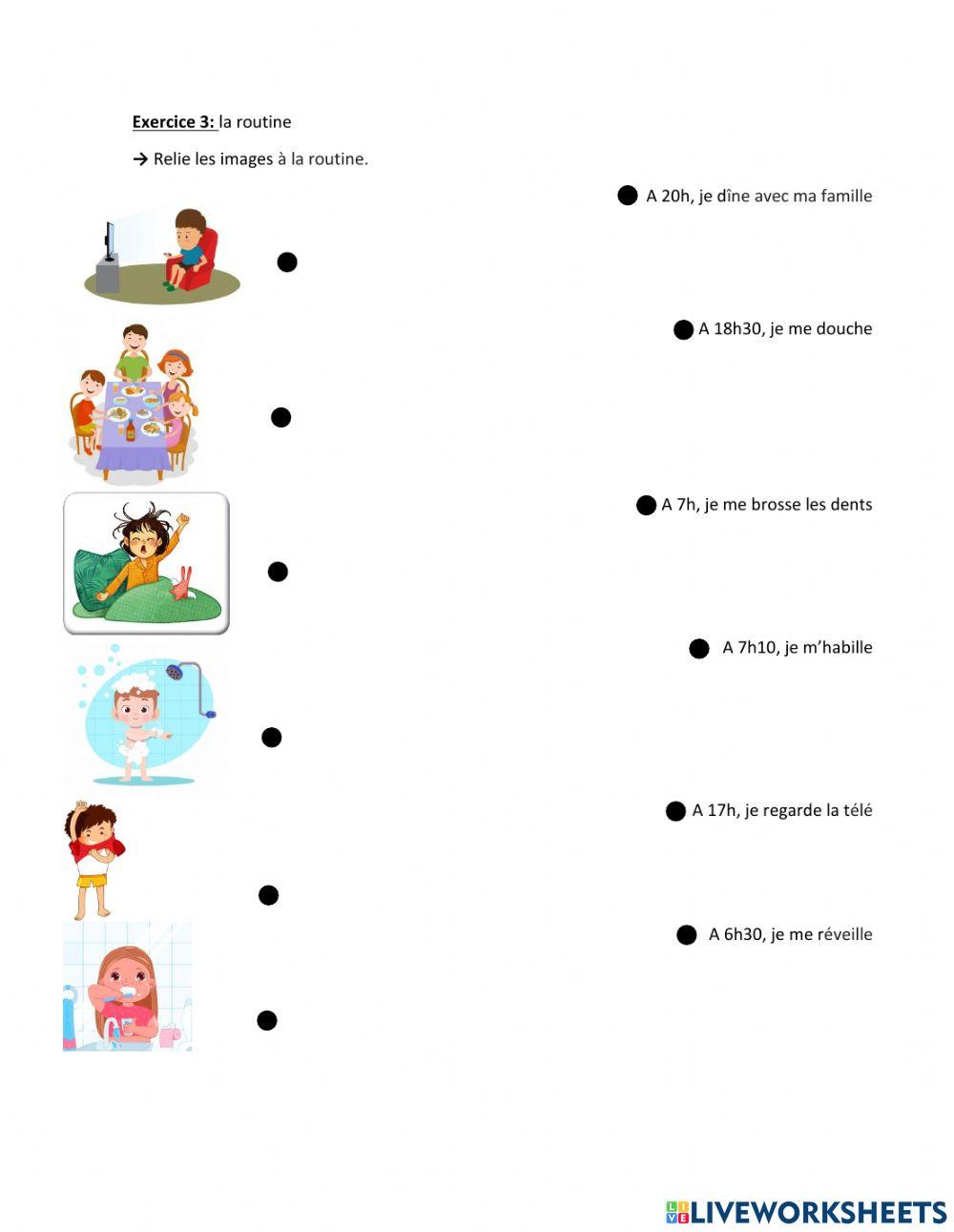 L'heure et la routine