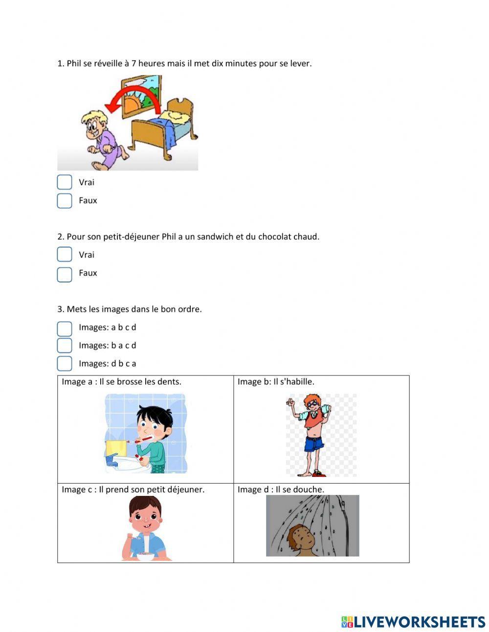 L'heure et la routine