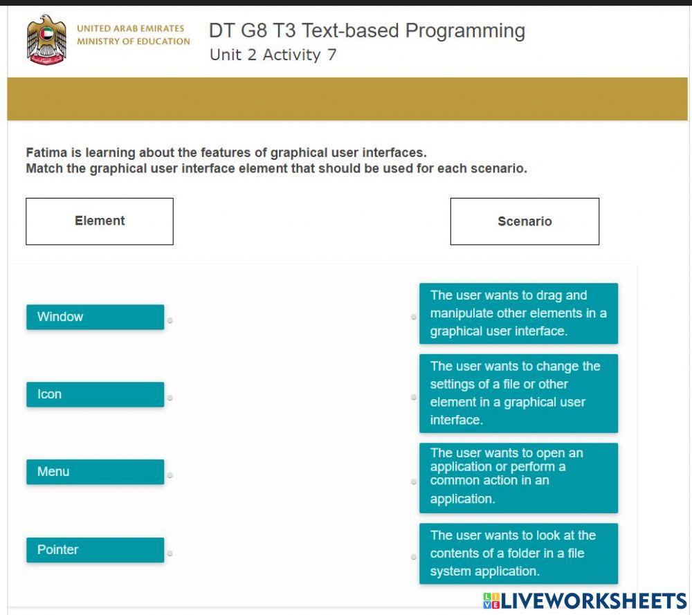 Text-based Programming worksheet | Live Worksheets