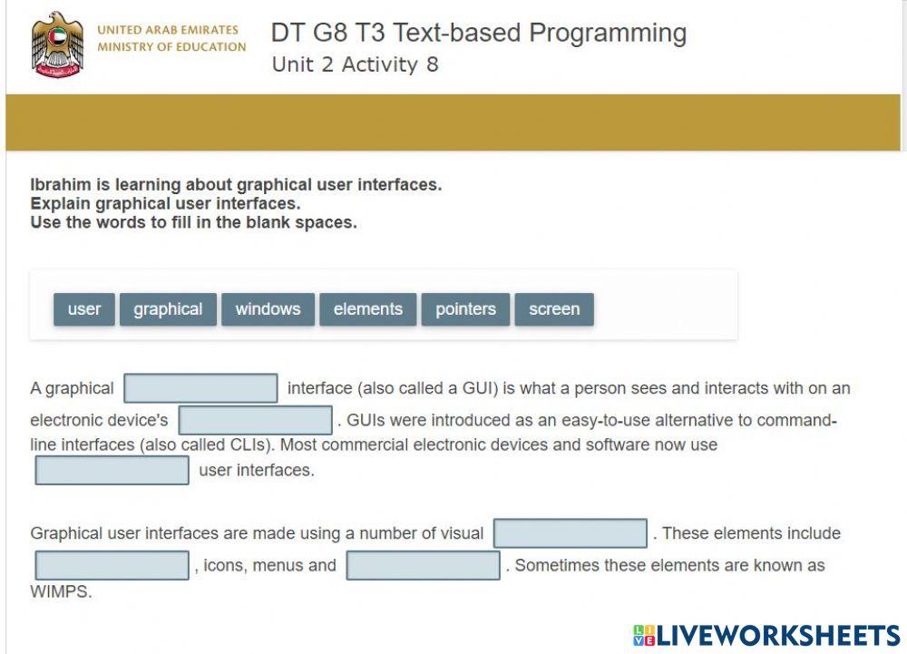 DT G8 T3 Text-based Programming