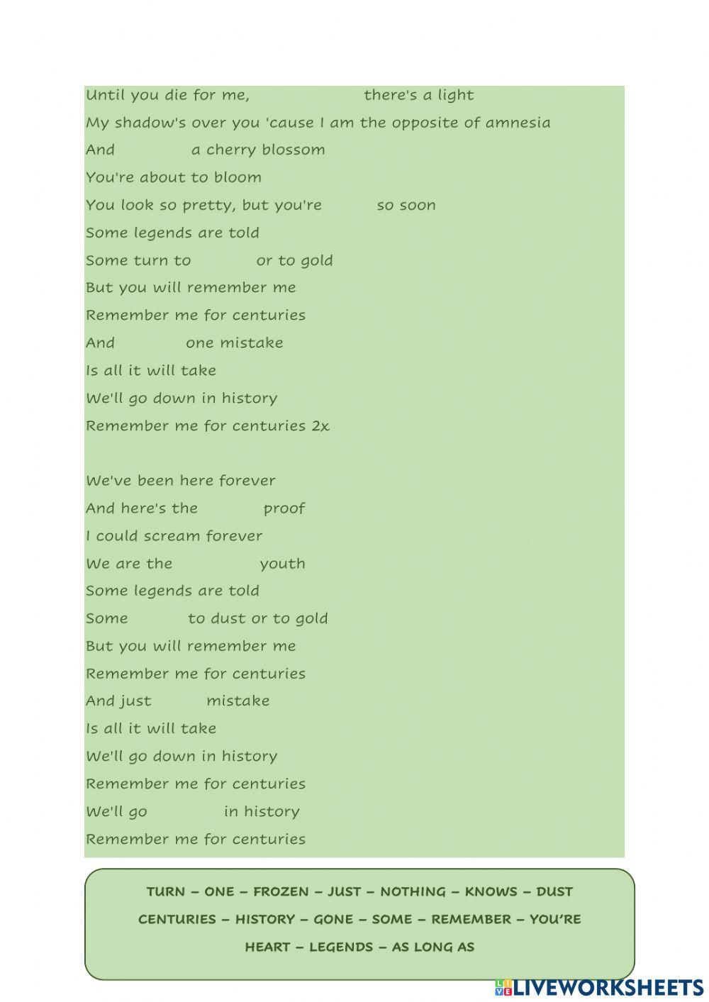 Centuries by Fall Out Boy