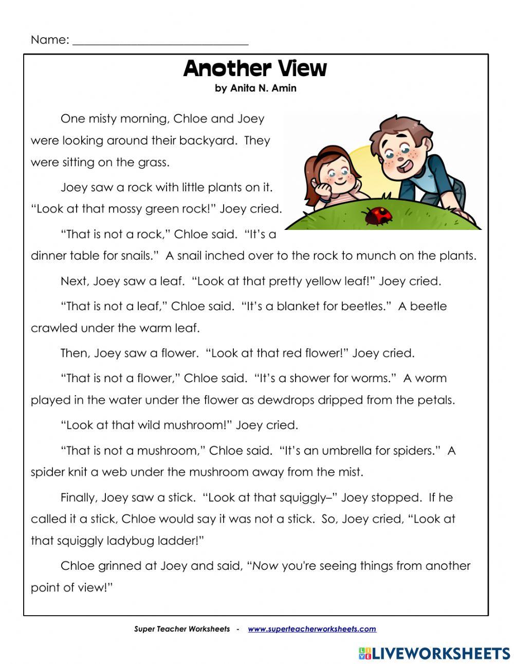 6574007 | Read and answer questions | Christa Keyser