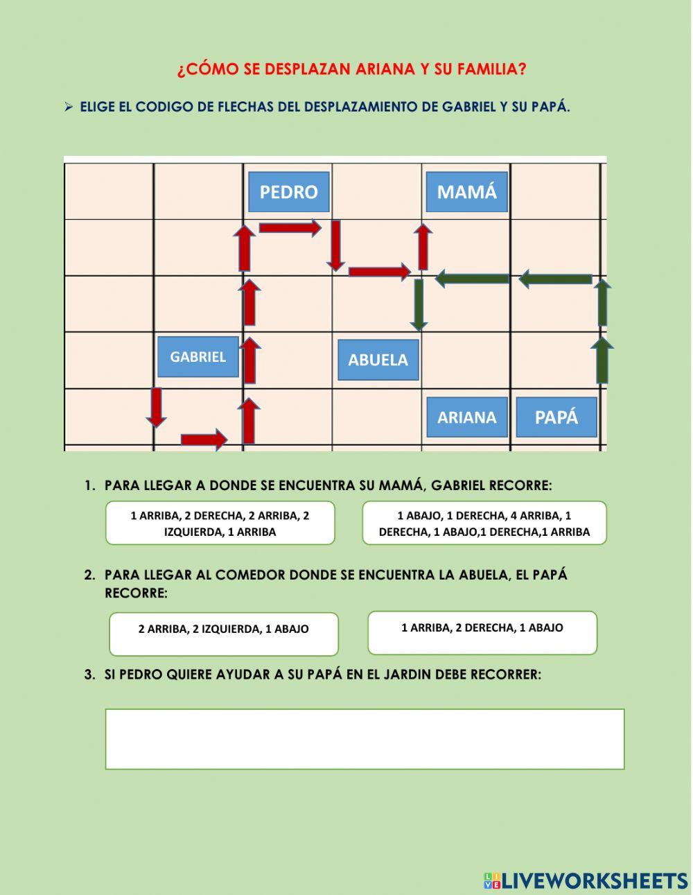 Desplazamientos y plano cartesiano