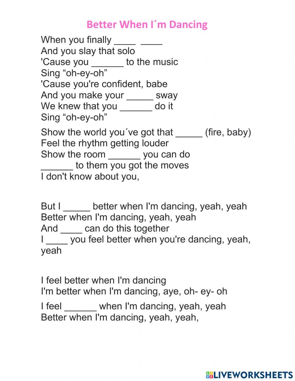 Better when I-m Dancing Part 3