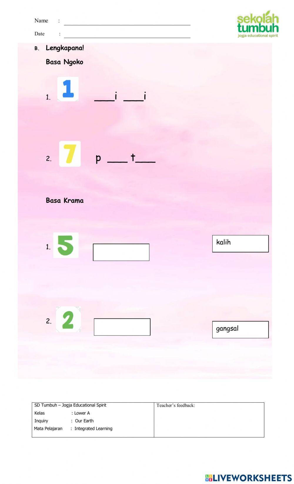 Review-Bahasa  Jawa-Tembung wilangan lan Pandhawa-B