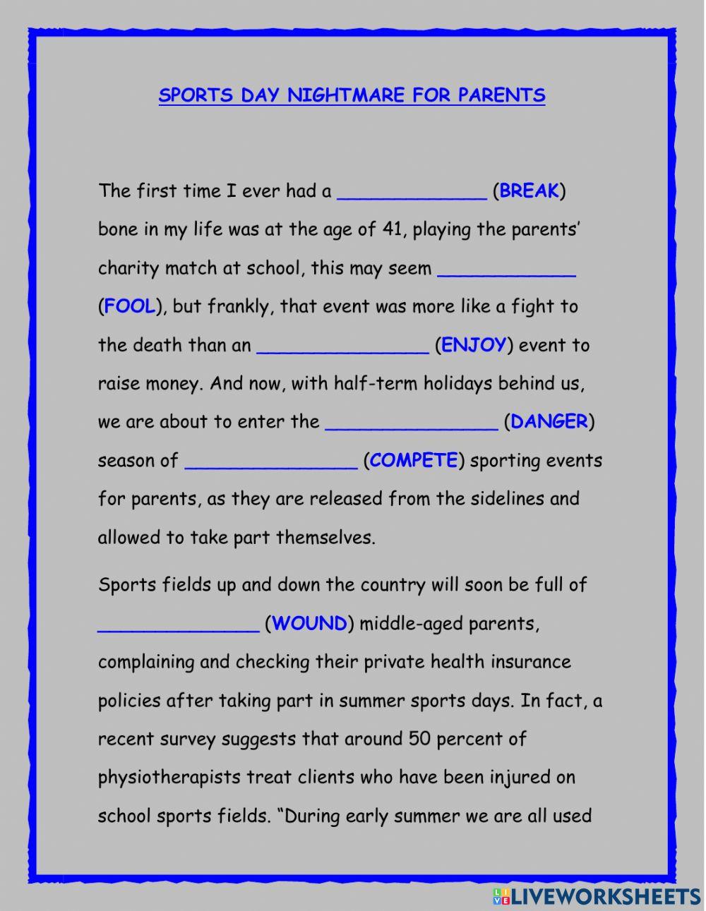 Reading and use of english