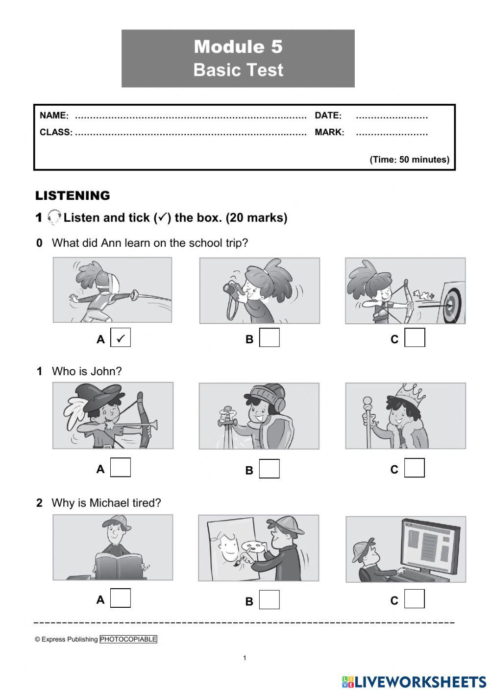 I Wonder 4 Module Test 5