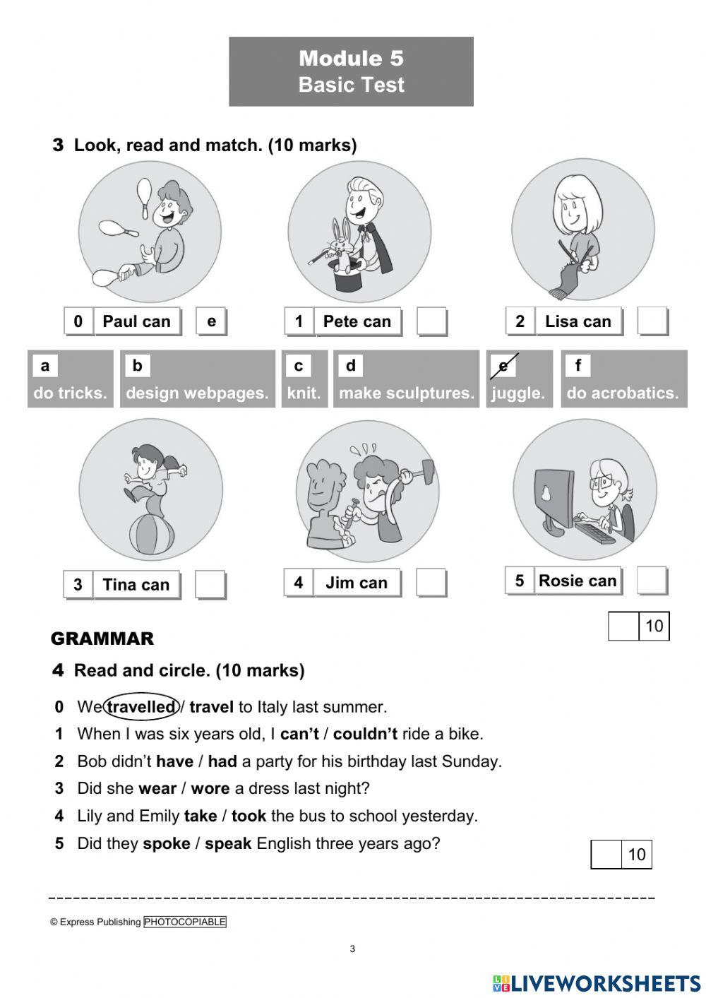 I Wonder 4 Module Test 5
