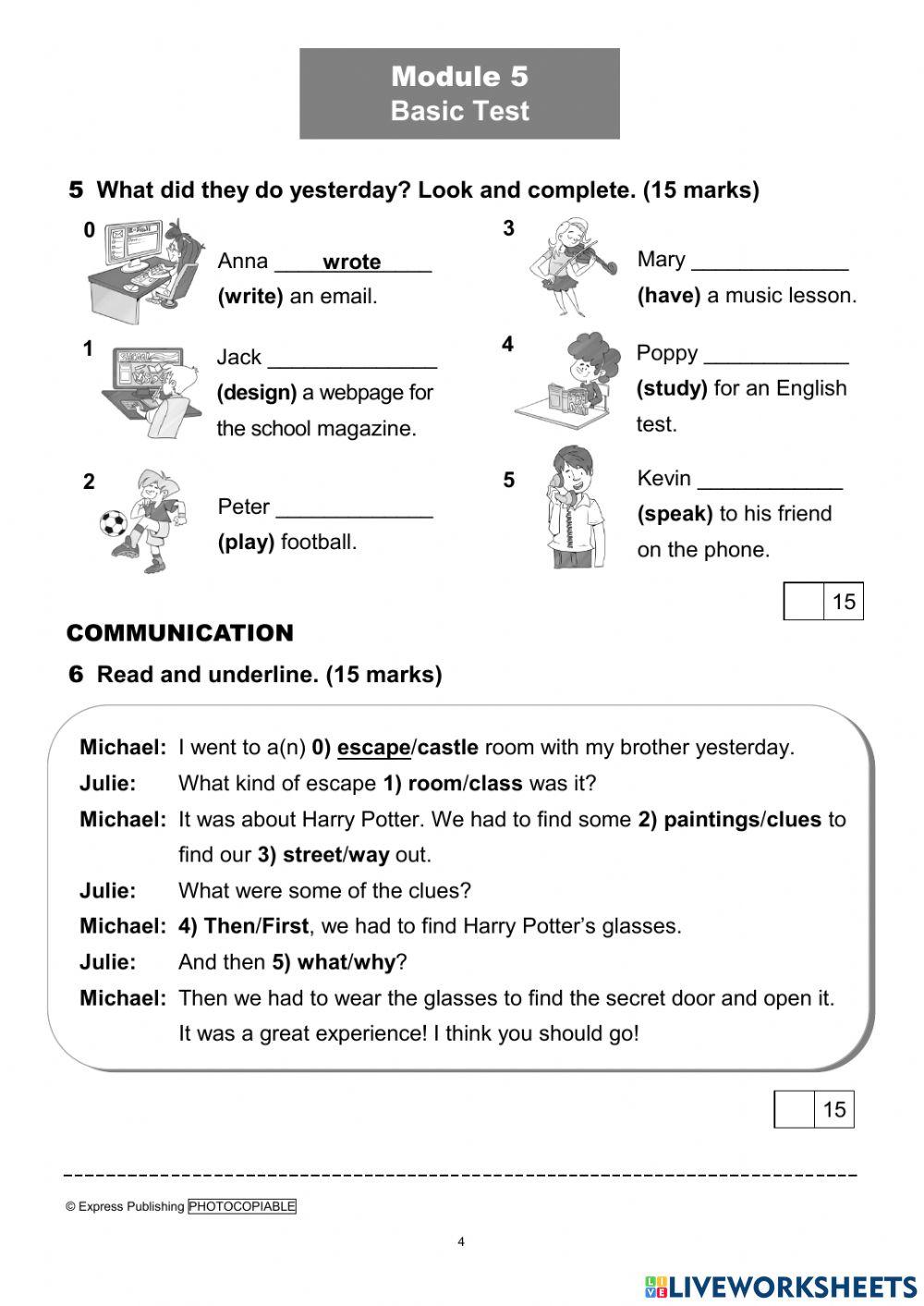 I Wonder 4 Module Test 5