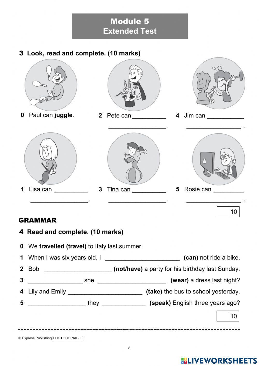 I Wonder 4 Module Test 5