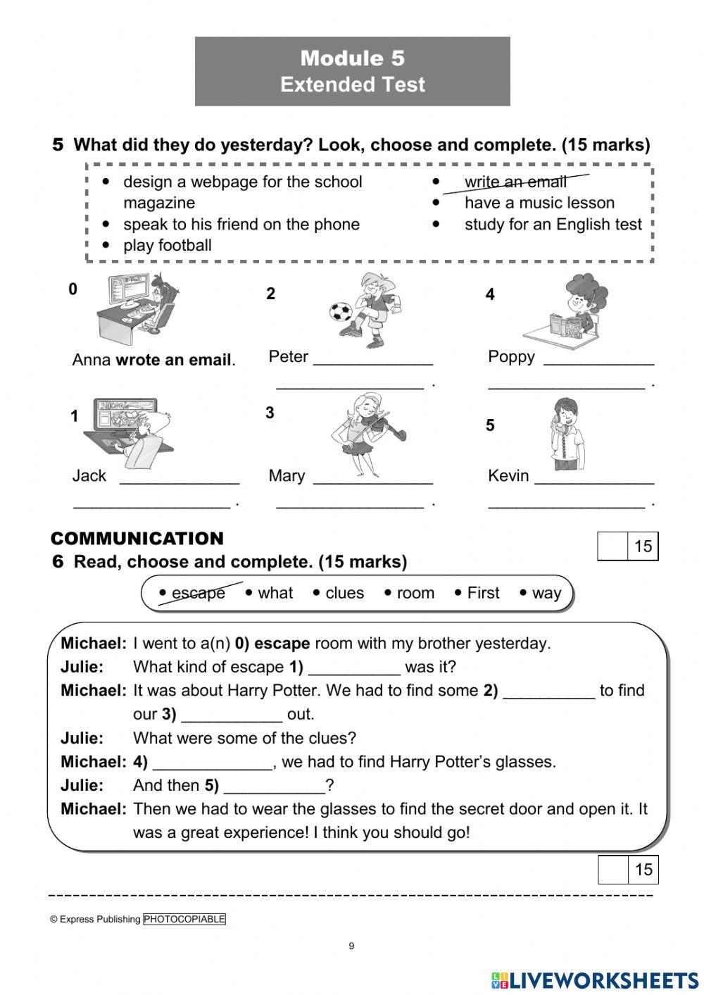 I Wonder 4 Module Test 5
