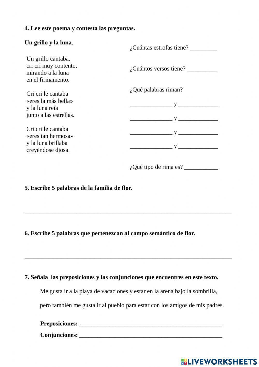 Control de Lengua temas 9 y 10 Anaya