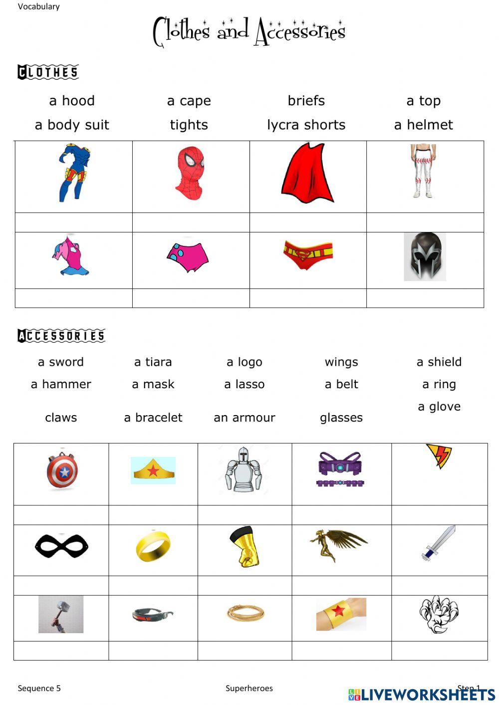 Superheroes accessories