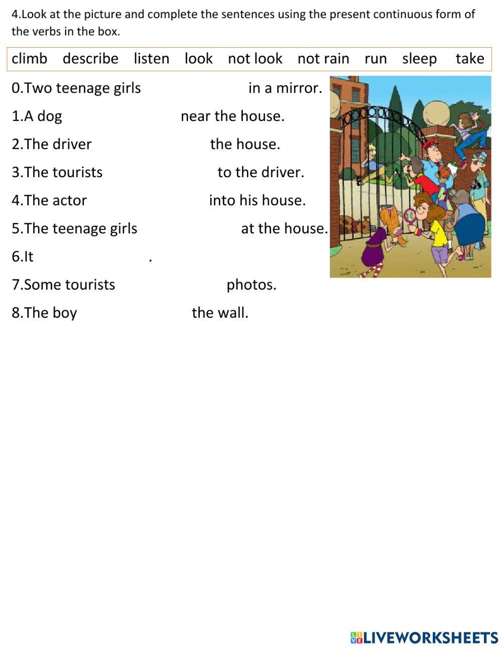 Present continuous:affirmative and negative.EP2. (pg.21).