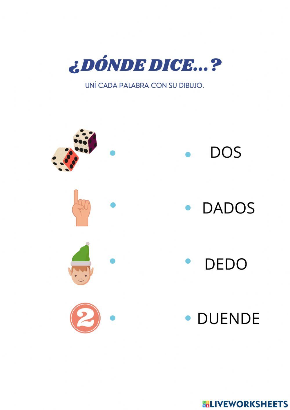 ¿dñonde dice?