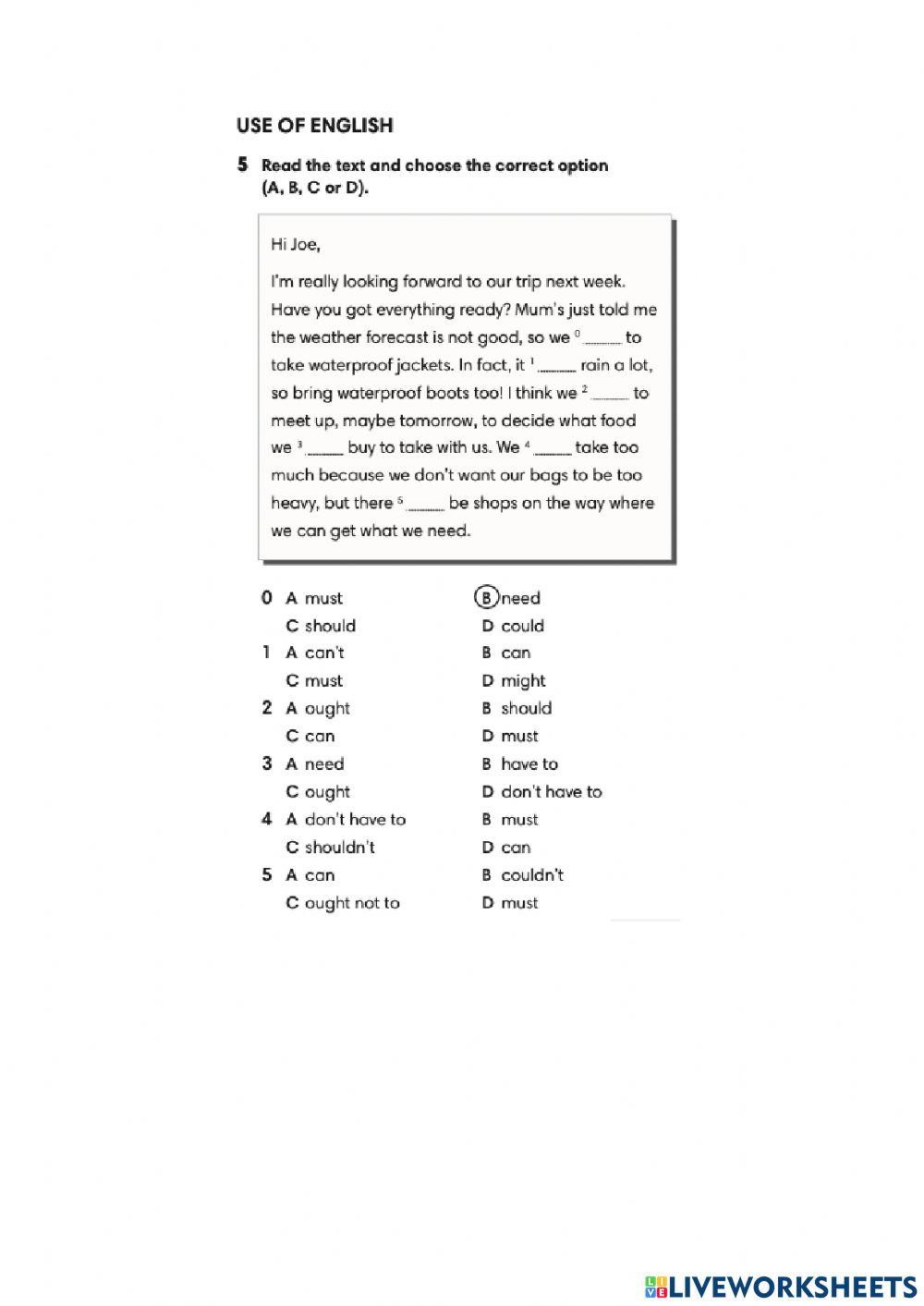 Grammar revision I unit 8
