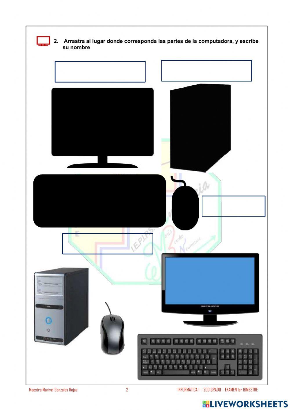 Examen bimestral 2do grado - informática