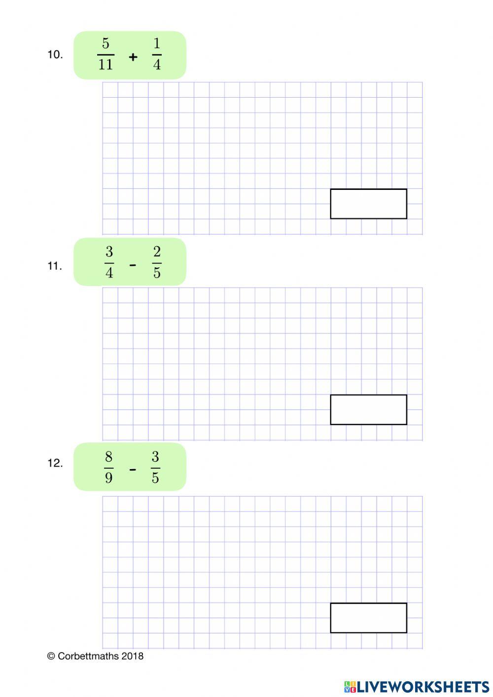 Adding fraction with different denominator 4996687