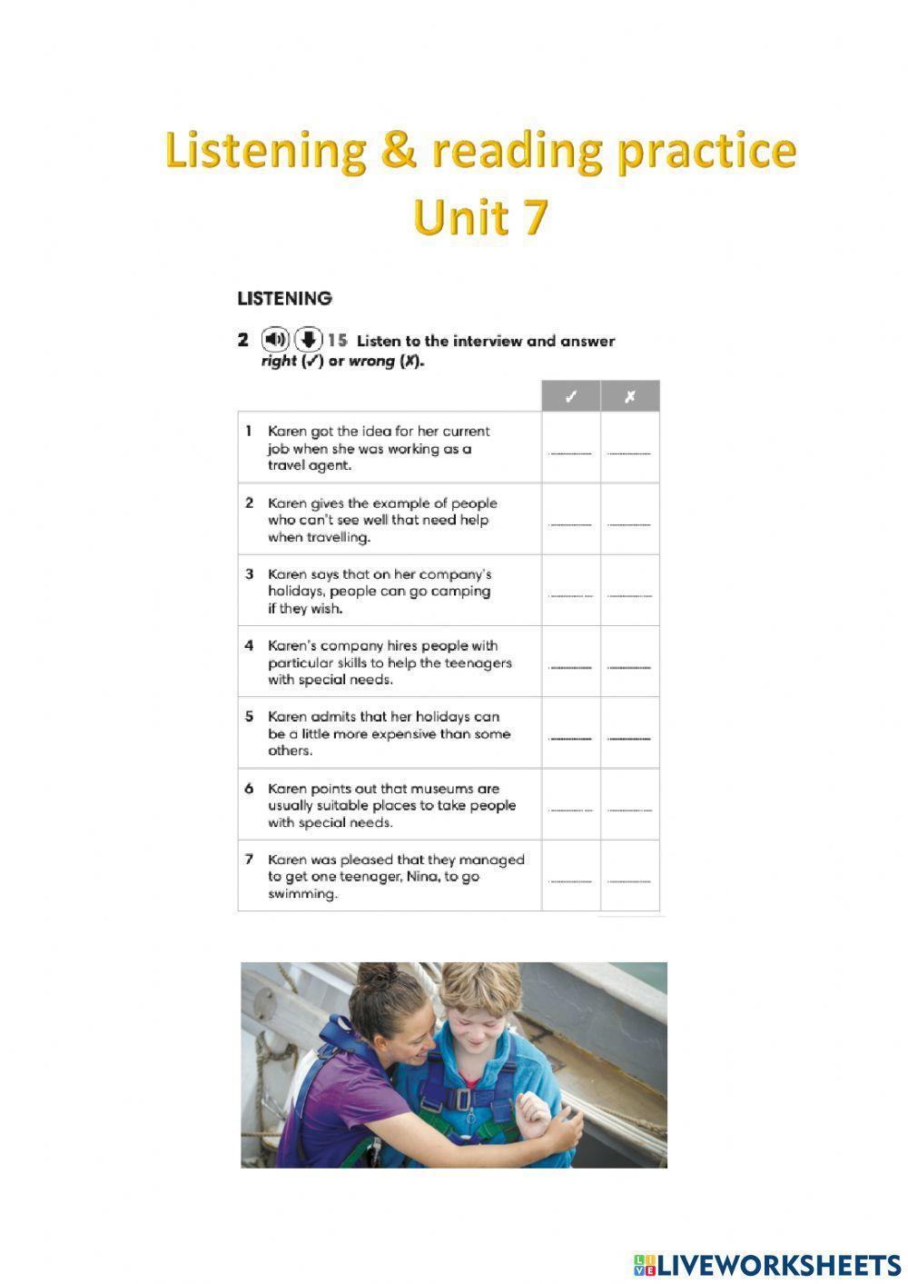 Listening & reading practice A2