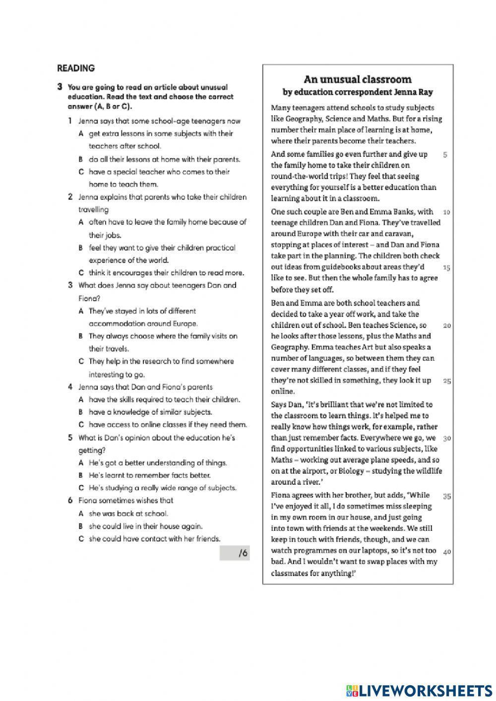 Listening & reading practice A2