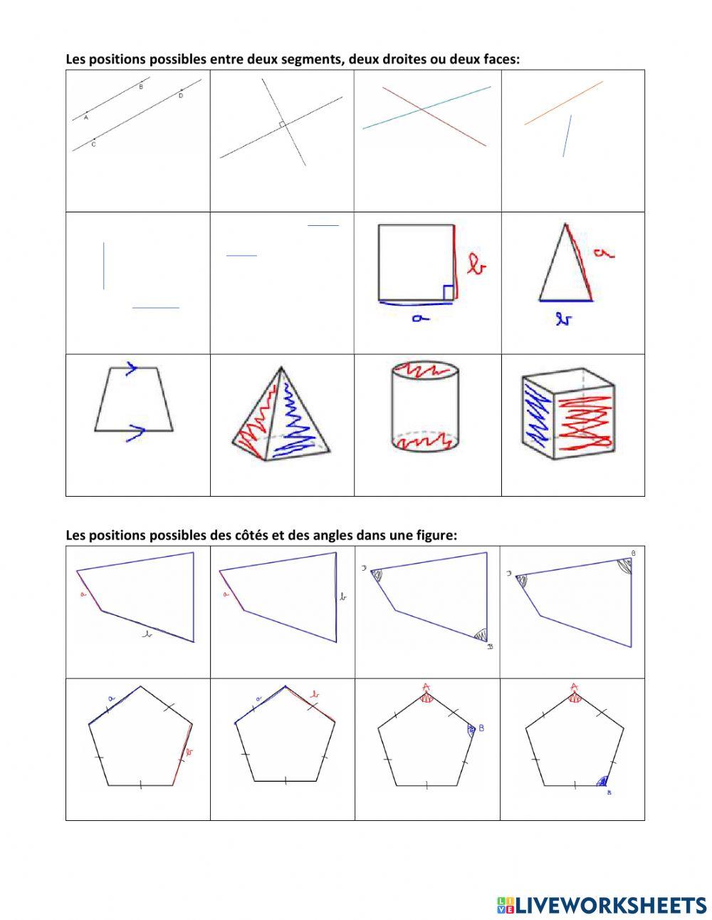 Vocubulaire géométrique de base
