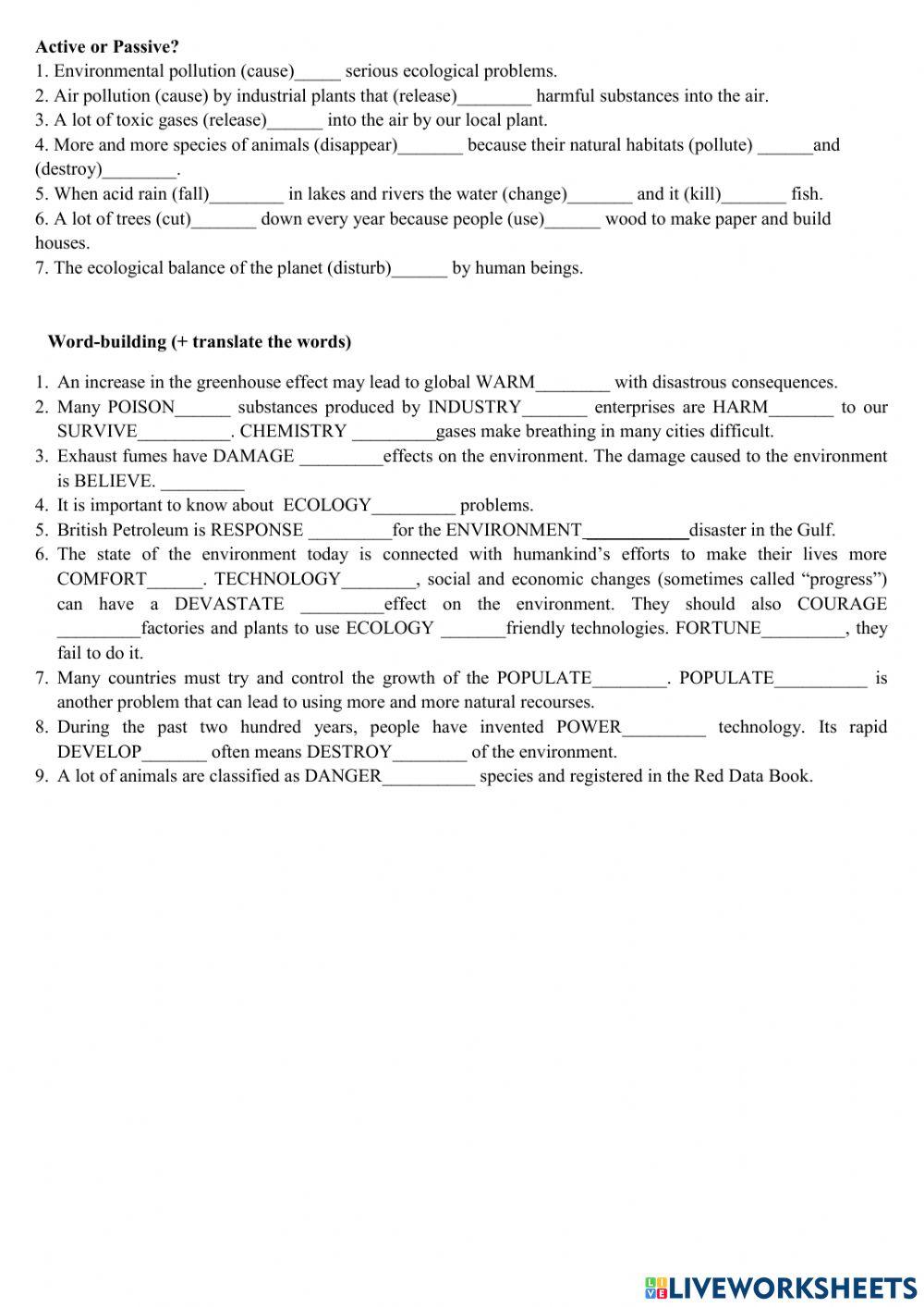 Environmental Problems