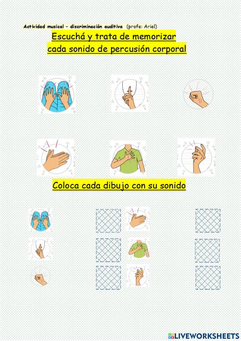 Discriminación auditiva - sonidos del cuerpo 1