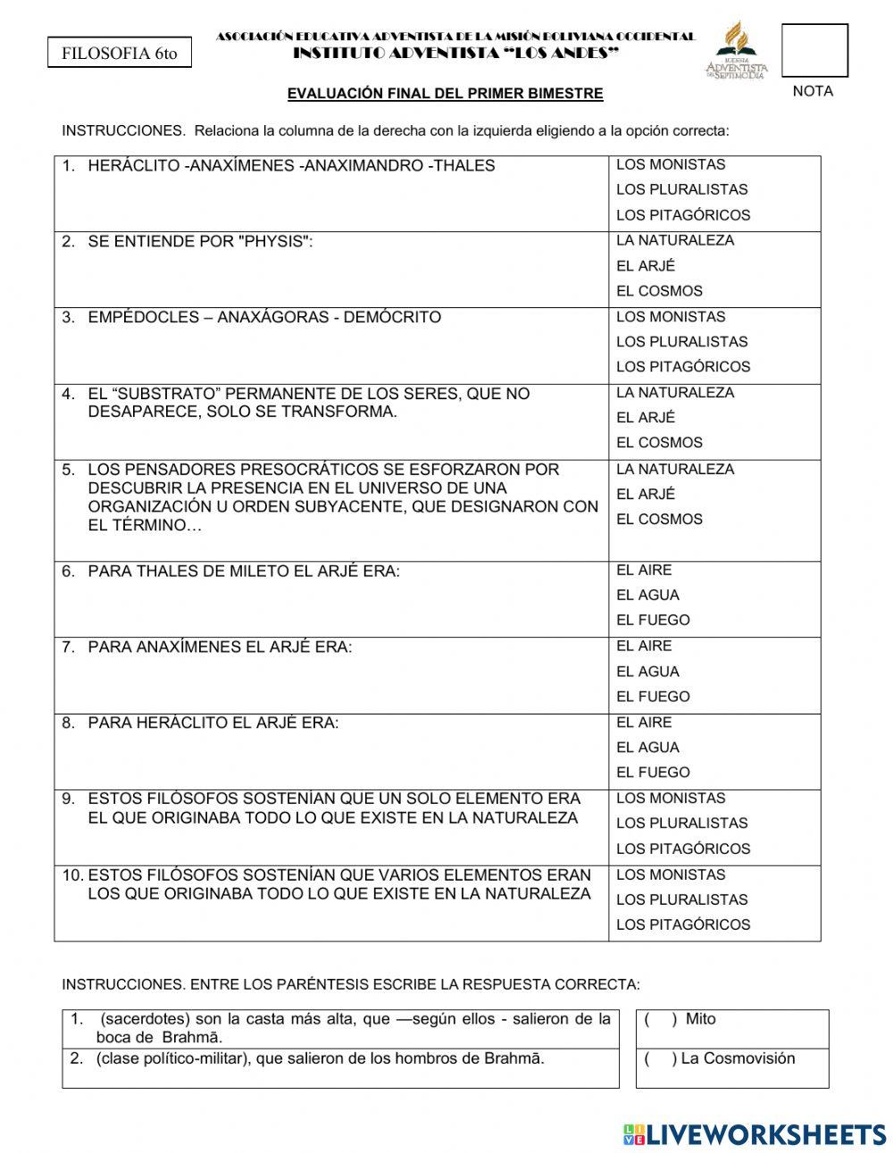 Las cosmovisiones en el mundo