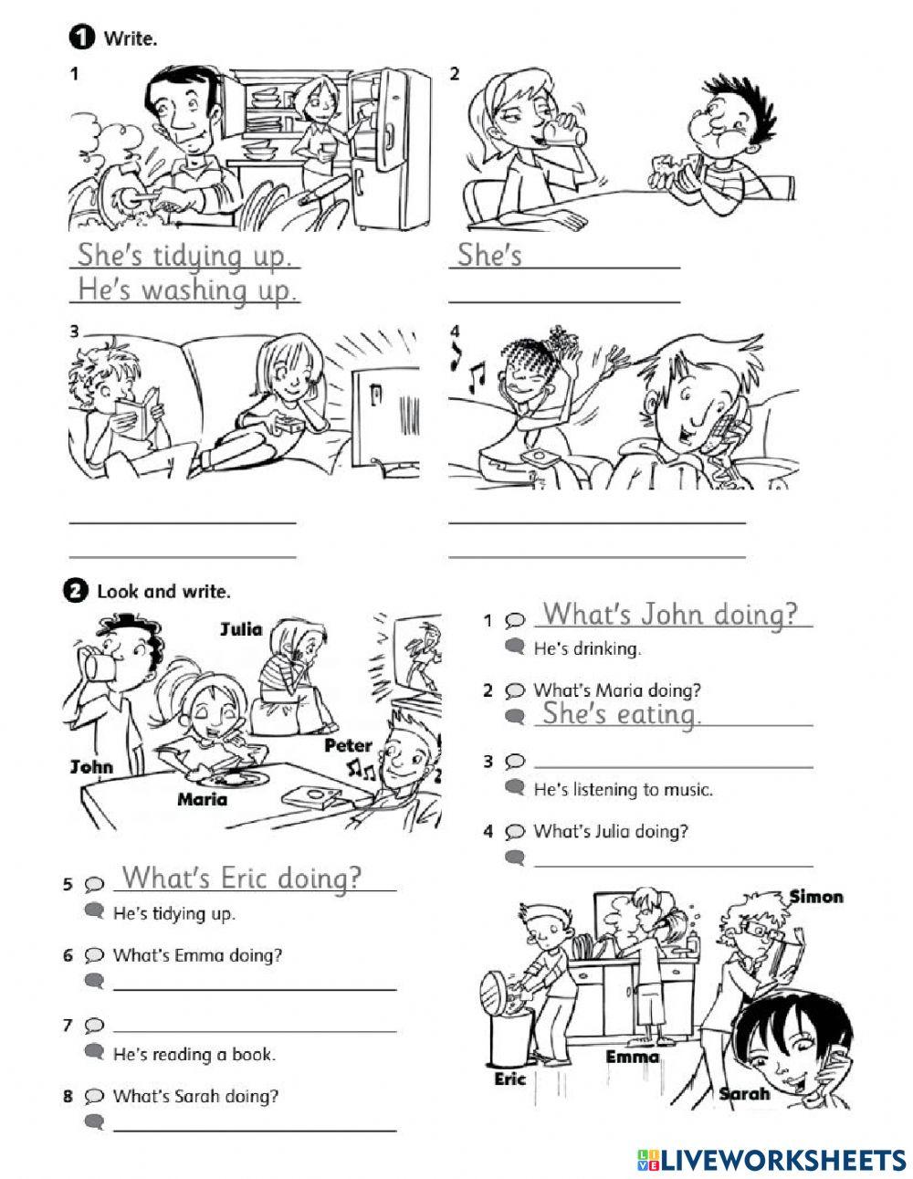 At home (verbs)
