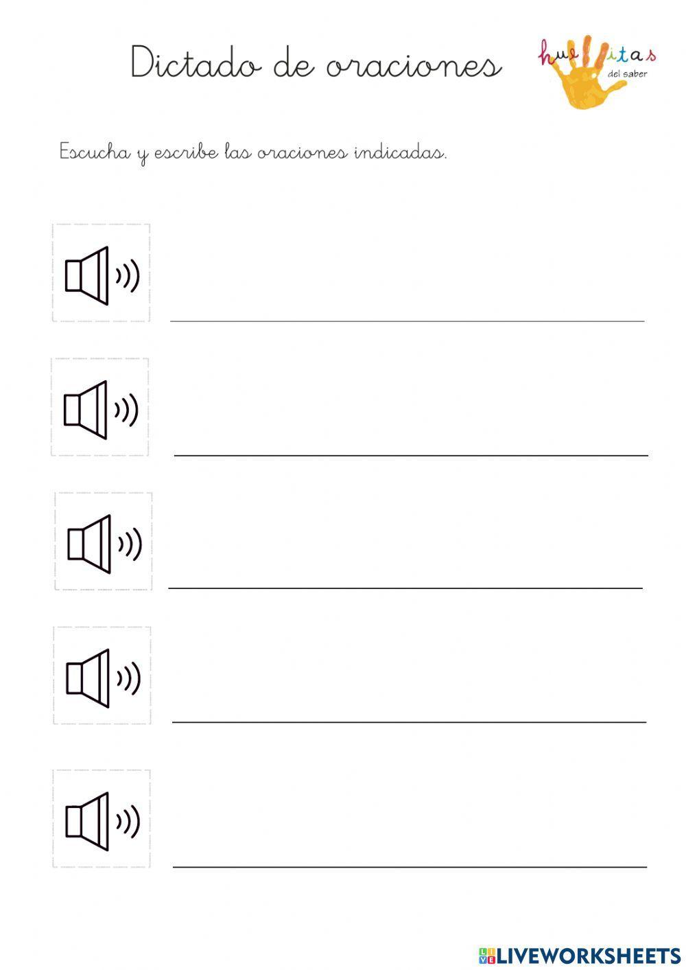 Dictado de oraciones