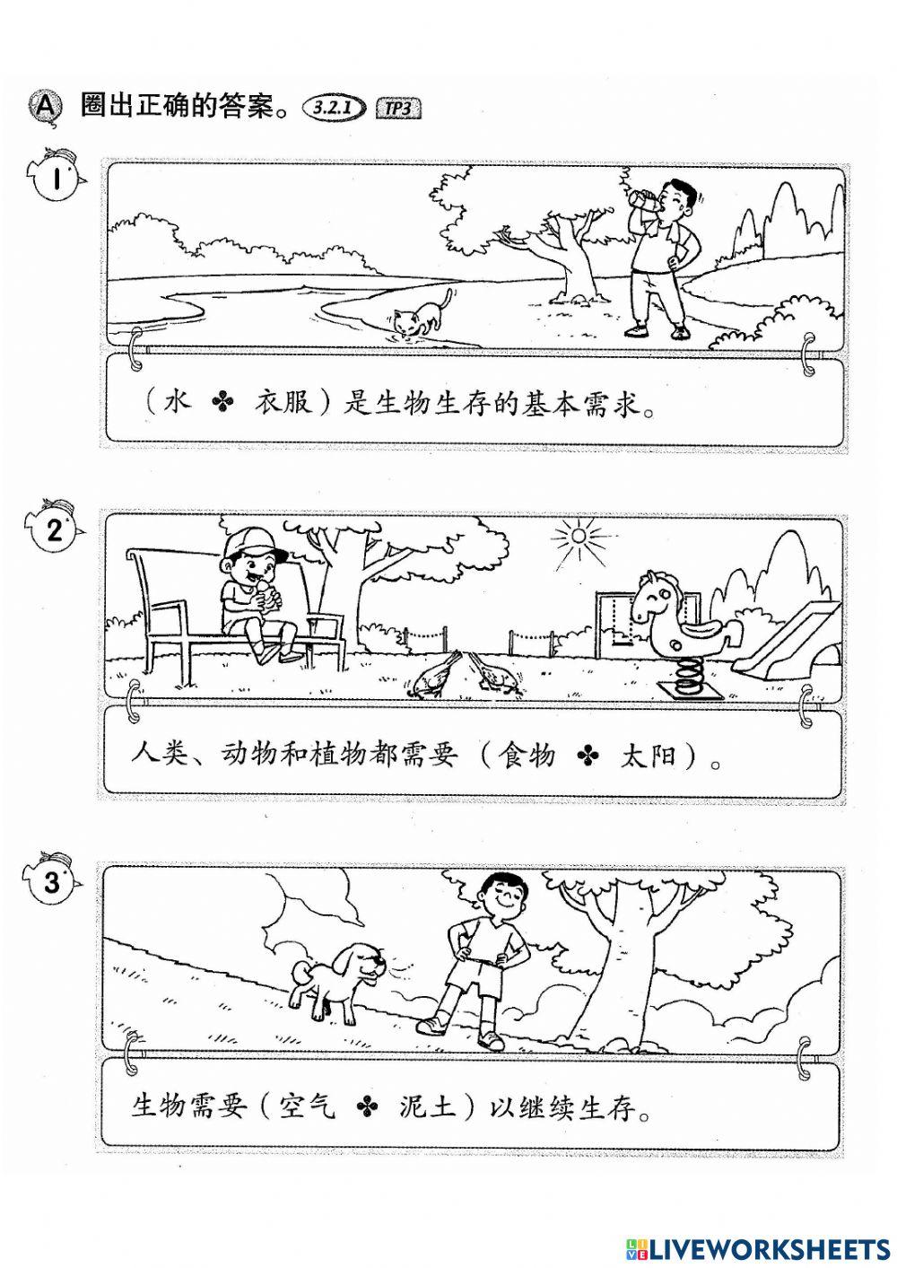 生物的基本需求