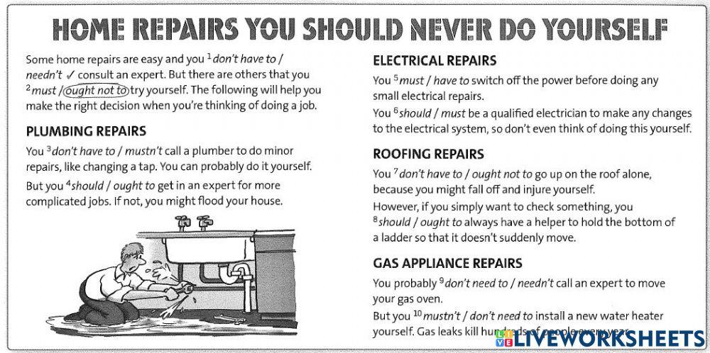 Home repairs you should never do yourself
