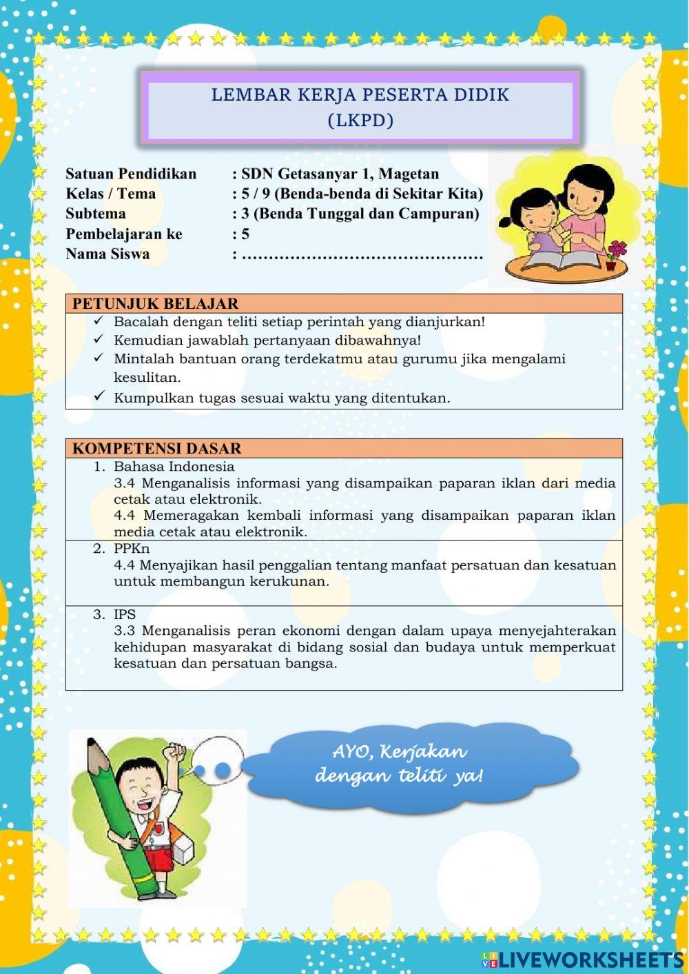 Soal Tema 9 Subtema 3 PB 3