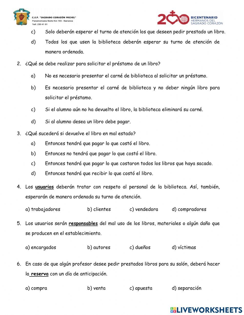 Examen de comunicación