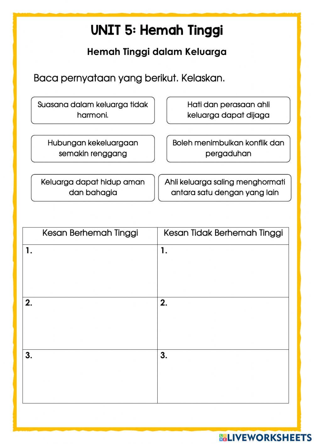 P.Moral Thn 2: Hemah Tinggi (Latihan 3)