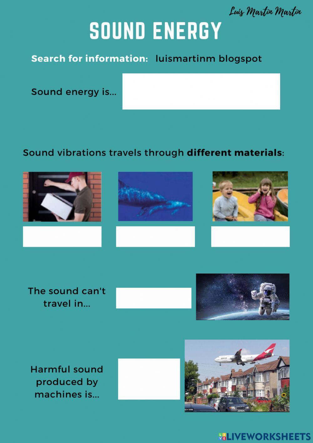 Light and sound energy