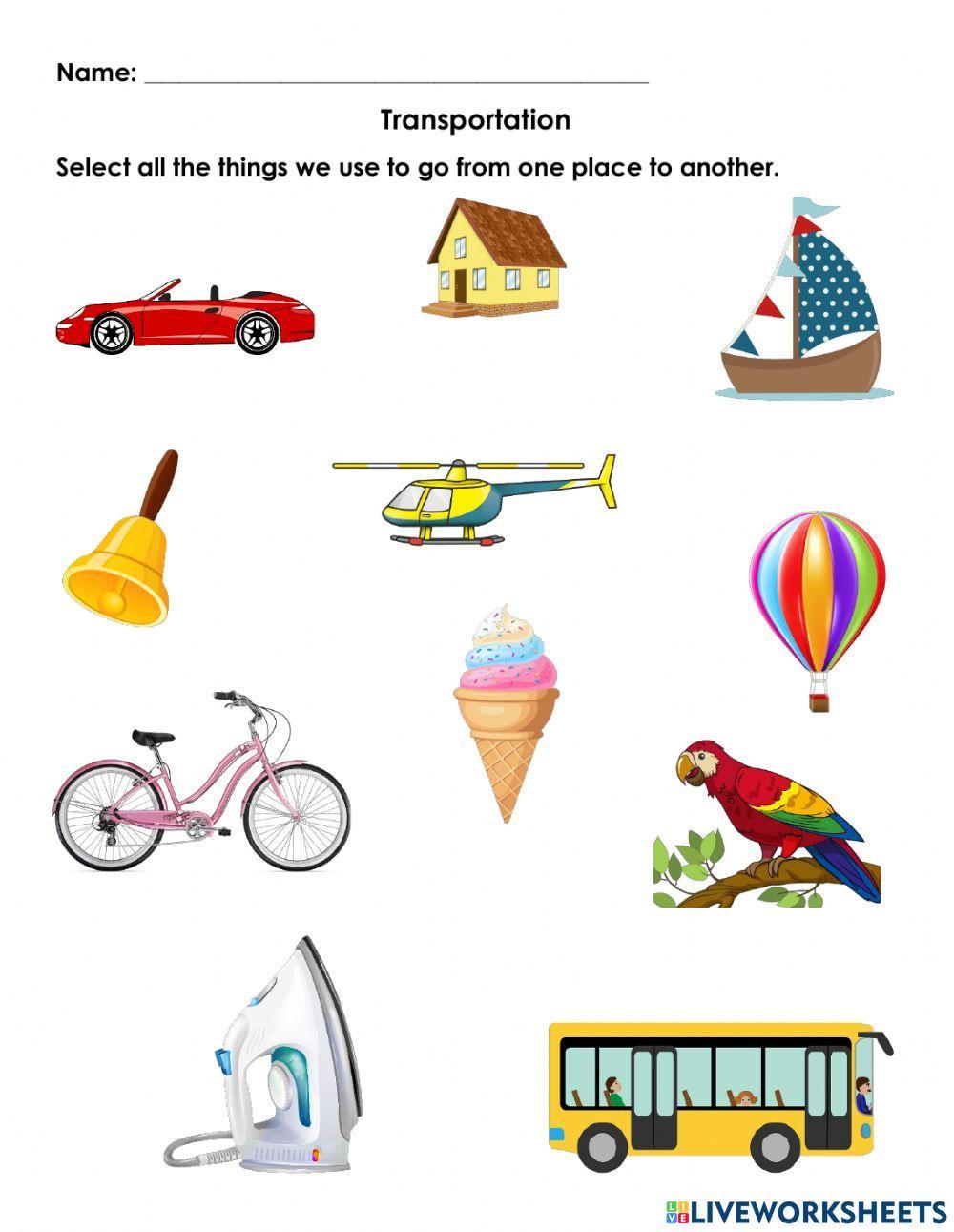 Modes Of Transportation Online Worksheet Live Worksheets modes-of-transportation-online-worksheet-live-worksheets