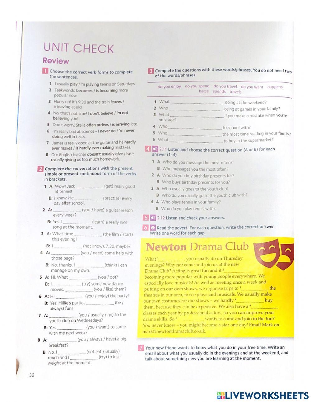 GOLD EXPERIENCE A2+ Unit 2