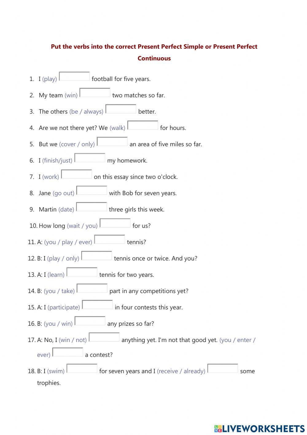 Present Perfect VS Present Perfect Continuous
