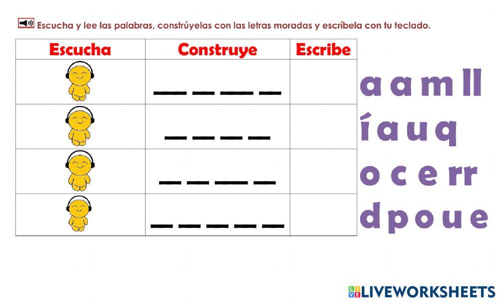 1st Grade: Escucha, construye, escribe 3