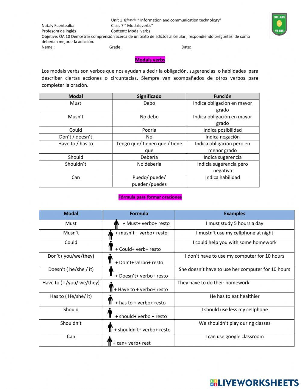 Class 7 unit 1 8th grade