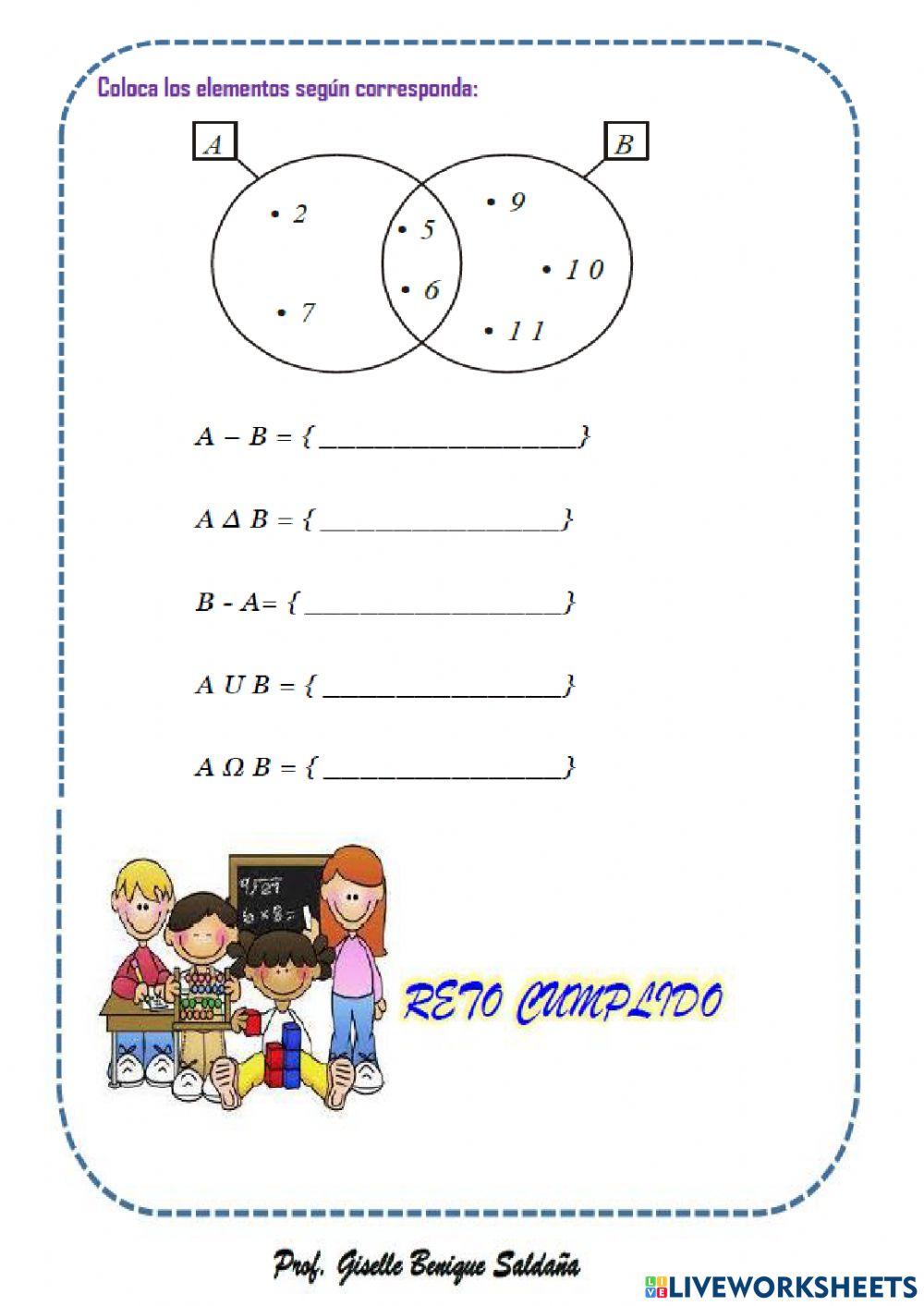 Ejercicios con conjuntos