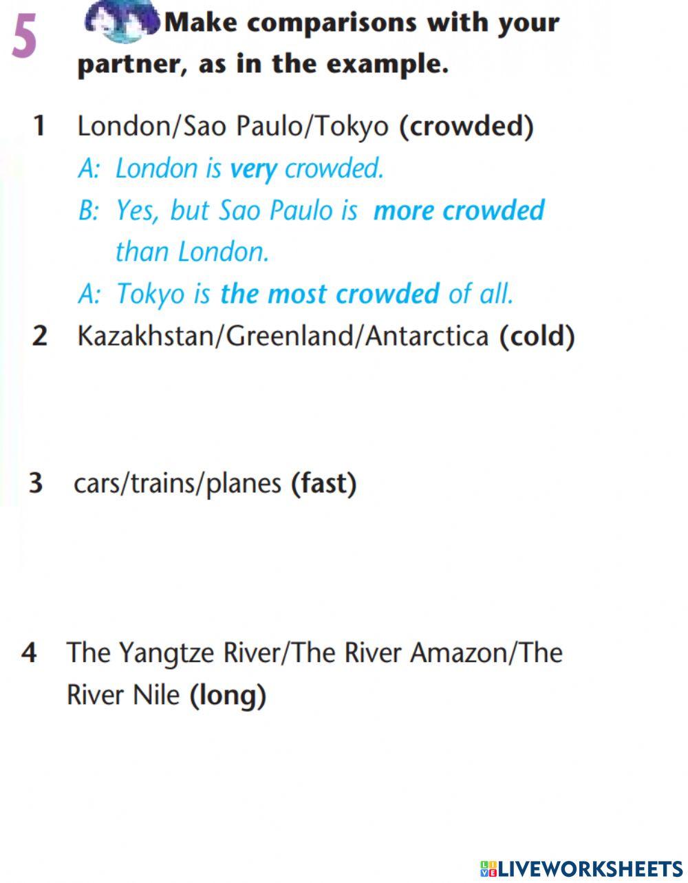 Comparatives & superlatives