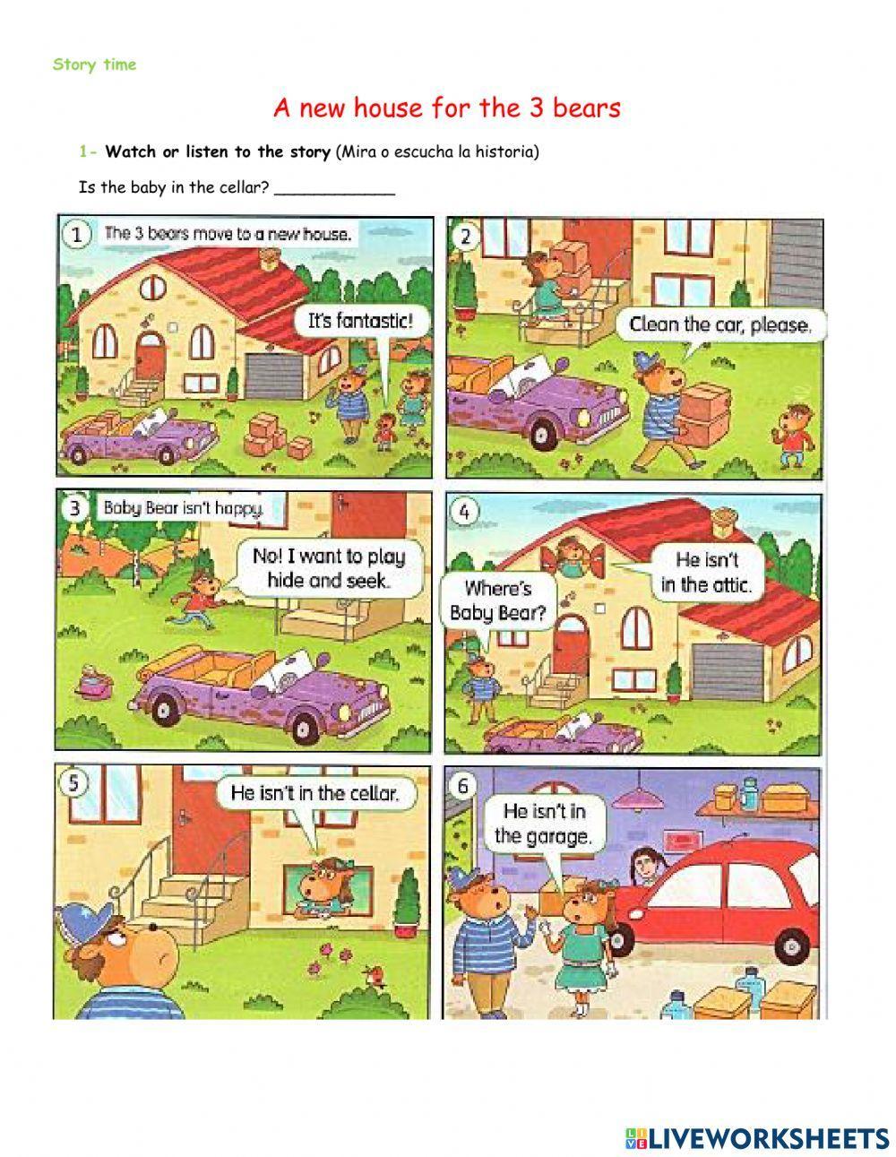 Story time a new house for 3 bears