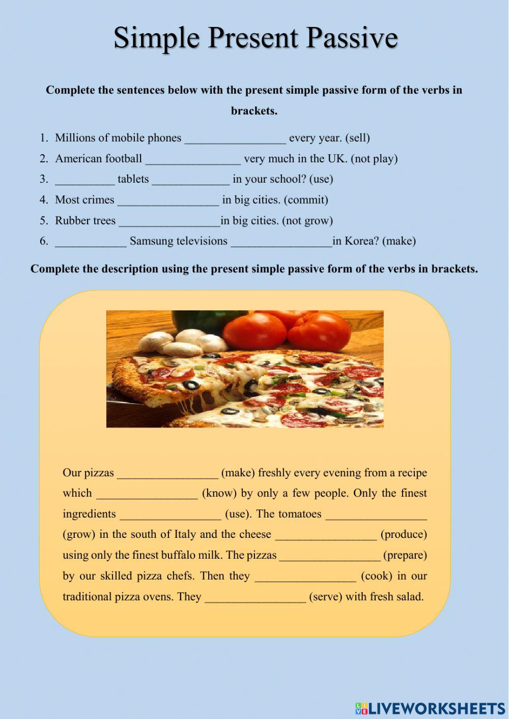 Simple present passive