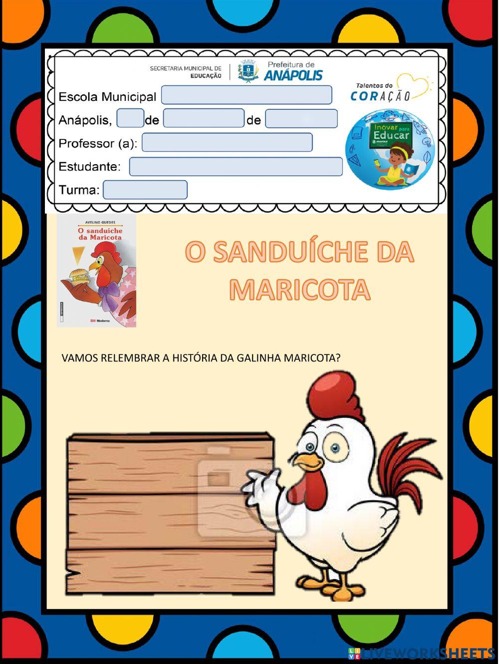 O sanduíche da maricota