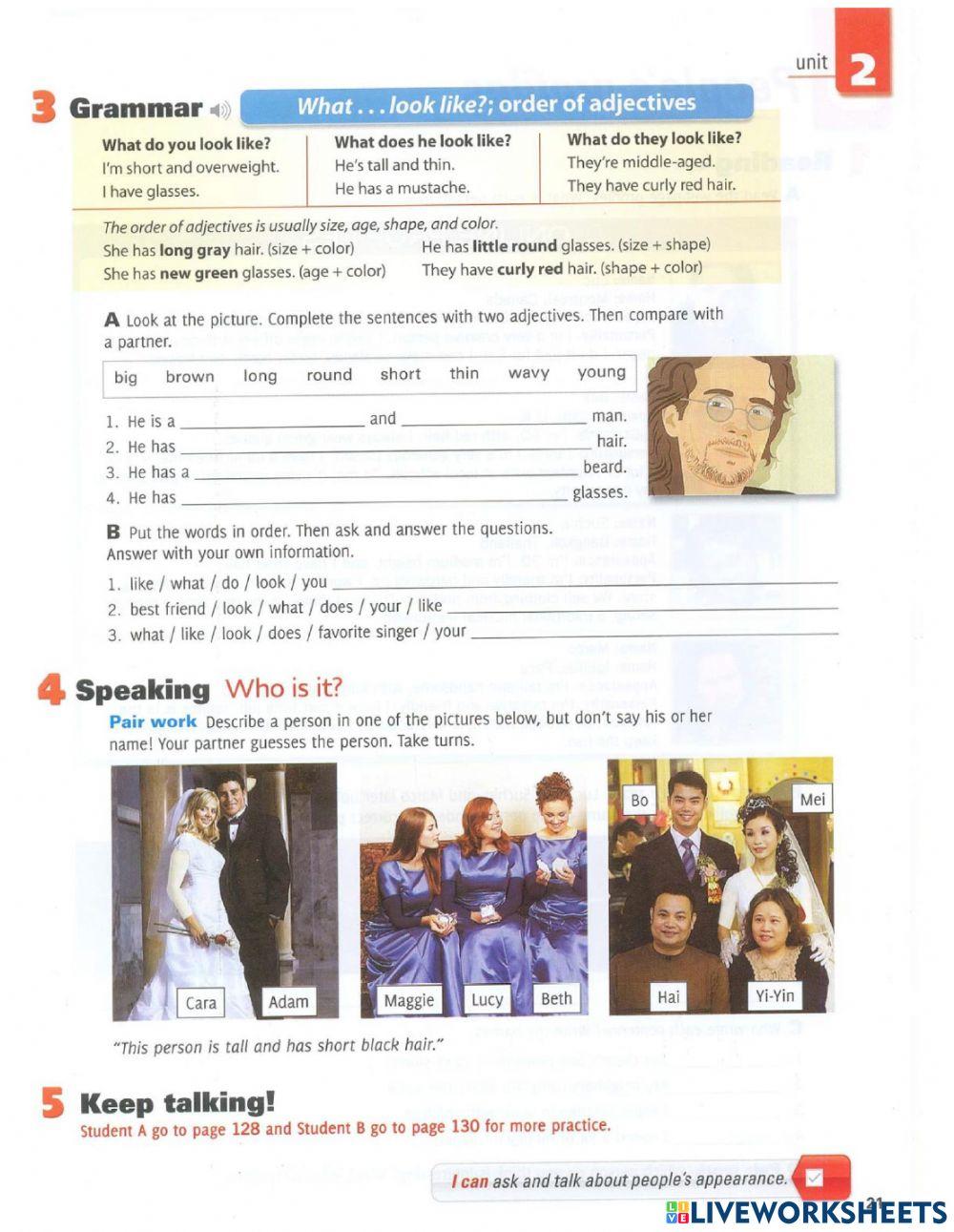 Level 2 unit 2 Lesson C What do they look like?